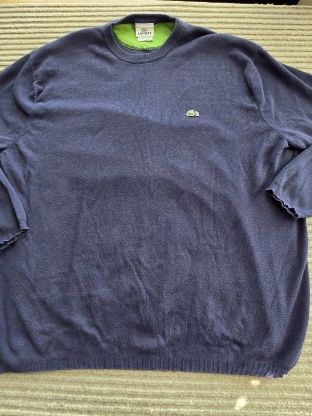 Lacoste Men’s Crewneck Sweatshirt Cotton Navy Blue Large Classic Fit - XXL